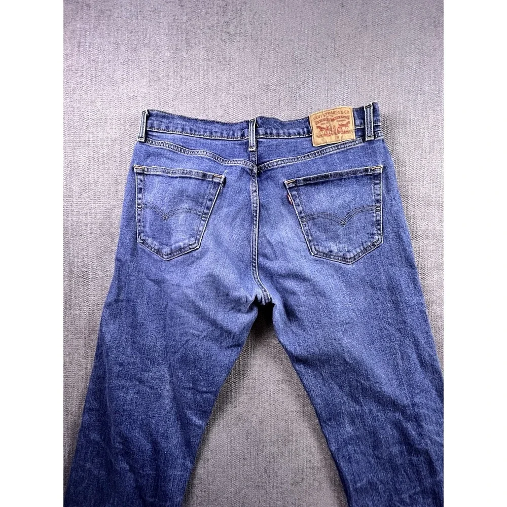 Levi's 505 Jeans Men 34x32 Straight Blue Medium Wash Biker Cowboy Rodeo